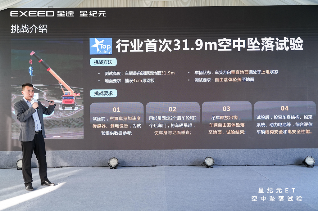 安全是最大的豪華！星紀(jì)元ET成功挑戰(zhàn)31.9米空中墜落試驗
